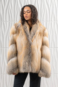 Golden Island Fox Fur Coat - Women's Coat