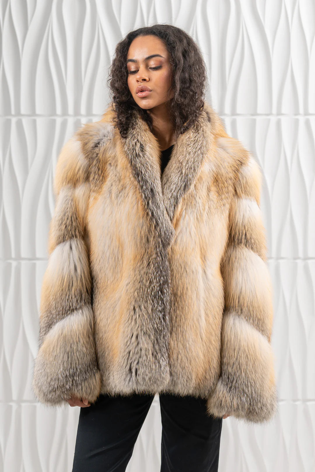 Golden Island Fox Fur Coat - Women's Coat