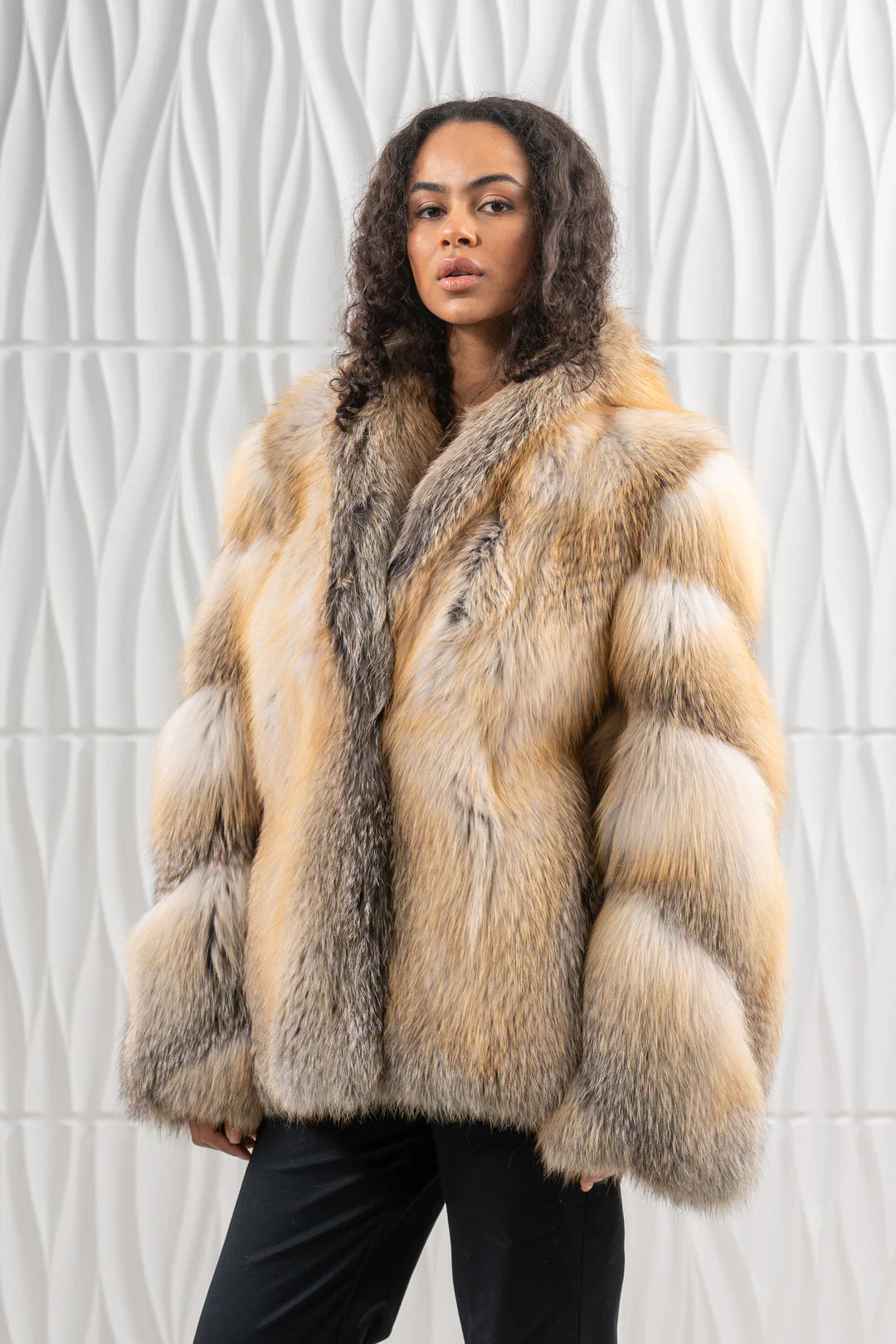 Golden Island Fox Fur Coat - Women's Coat