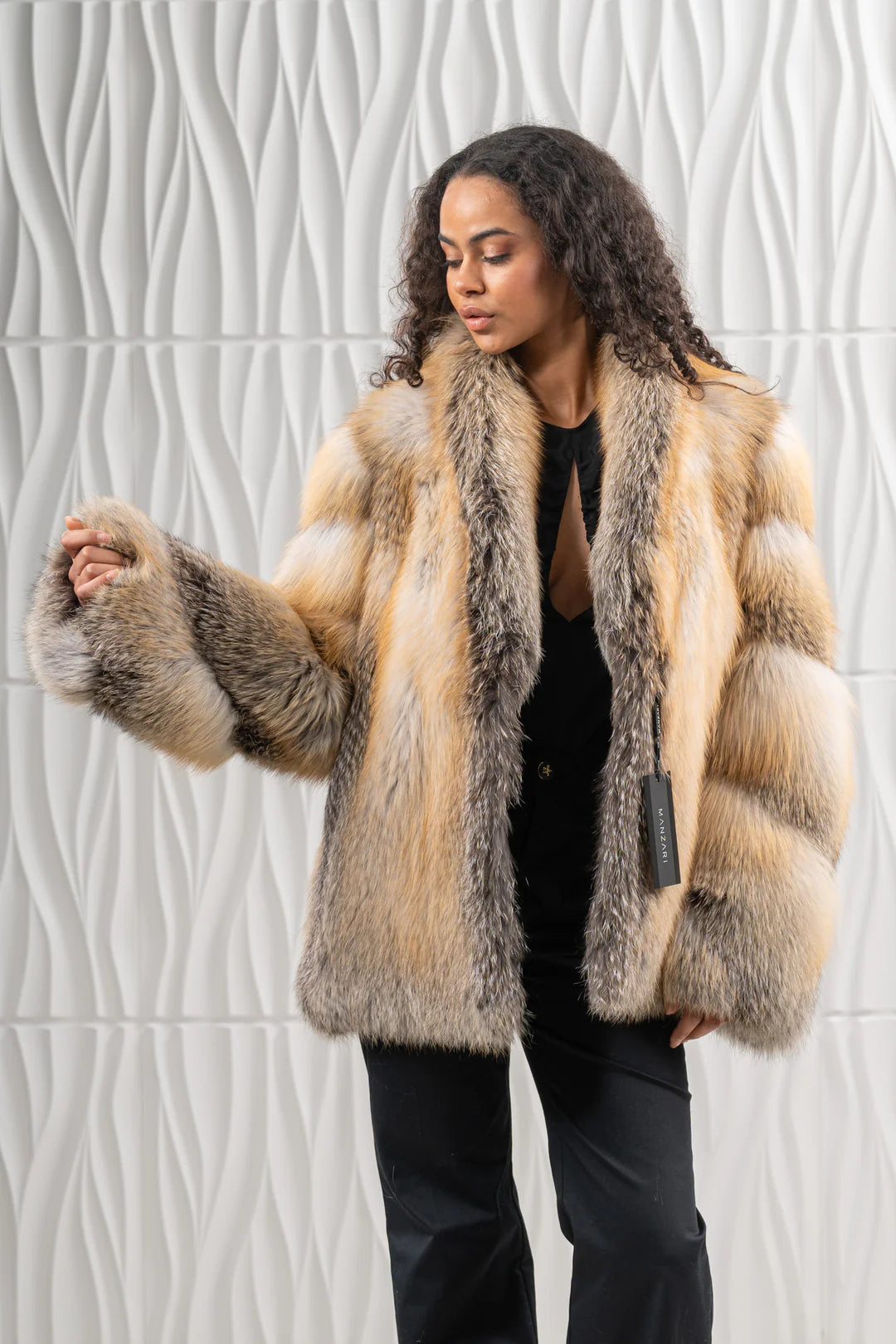 Golden Island Fox Fur Coat - Women's Coat