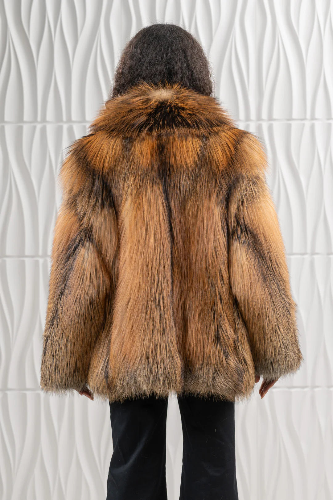 Golden Island Fox Fur Short Jacket - Women's Short Jacket