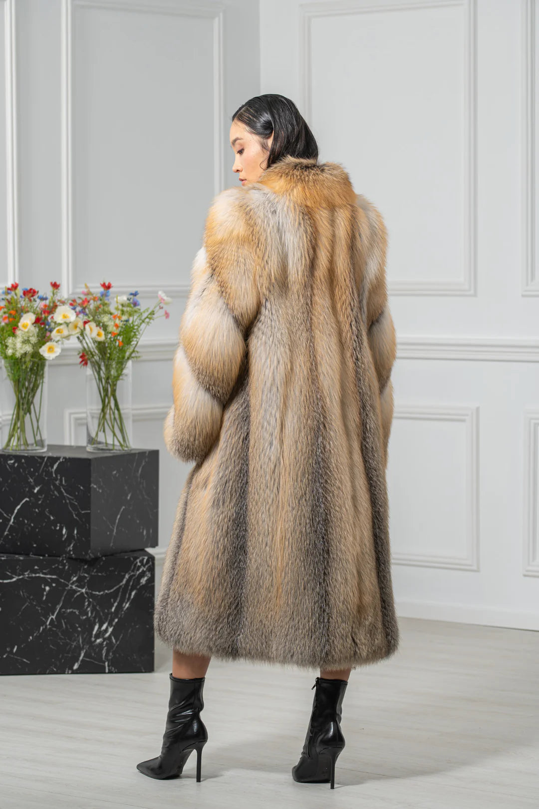 Golden Island Fox Fur Coat - Women's Coat